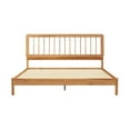thumbnail image 4 of Walker Edison Mid-Century Modern Slatted Solid Wood King Bedframe, Caramel, 4 of 15