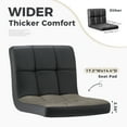 thumbnail image 4 of EDX Bar Stools Set of 4, Modern Adjustable Armless Swivel Counter Stools with PU Leather, Black, 4 of 7