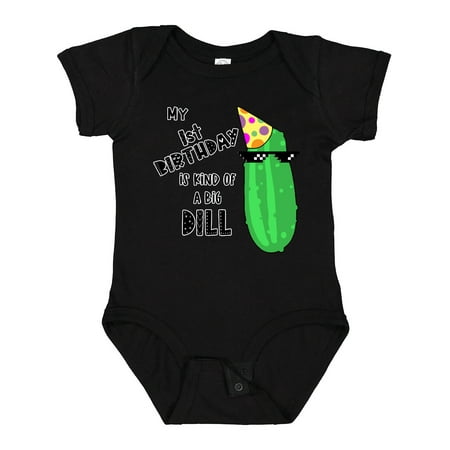 

Inktastic My 1st Birthday is Kind of a Big Dill Pickle in Sunglasses Gift Baby Boy or Baby Girl Bodysuit