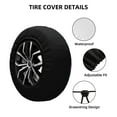 thumbnail image 2 of Naloa Futuristic Cat Warrior PVC Leather Spare Tire Wheel Cover for Car Truck SUV Camper Trailer Universal Fit many size14 inch, 2 of 6