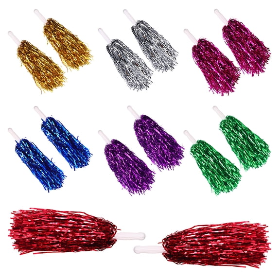 FUTUREORYY Cheer Leader Pom Pom 14Pcs Assorted Color Plastic Team Sports Events