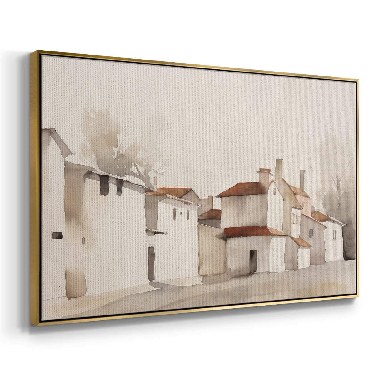 Vintage Landscape-XII By Wexford Home Framed in Gold Wood Gallery Wrapped Canvas 27 in. x 41 in.
