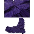 thumbnail image 3 of Avidlove Women Lingerie Lace Nightdress Strap Chemise Halter V neck Sleepwear（M,Purple), 3 of 4