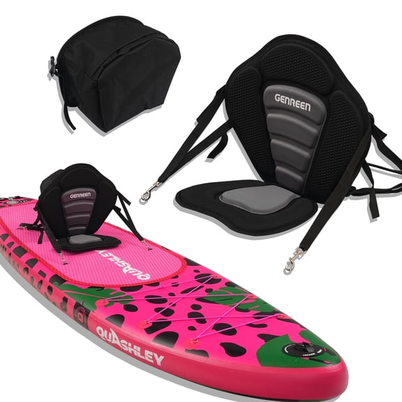 Genreen Sport Deluxe Kayak Seat, Comfortable Padded Cushion With Adjustable Straps And Detachable Storage Bag, Universal for Paddle Board, Canoe, Fishing Boat, SUP