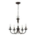 thumbnail image 5 of 9015 ROB Trans Globe Lighting New Century - Five Light Chandelier-Rubbed Oil Bronze Finish, 5 of 7