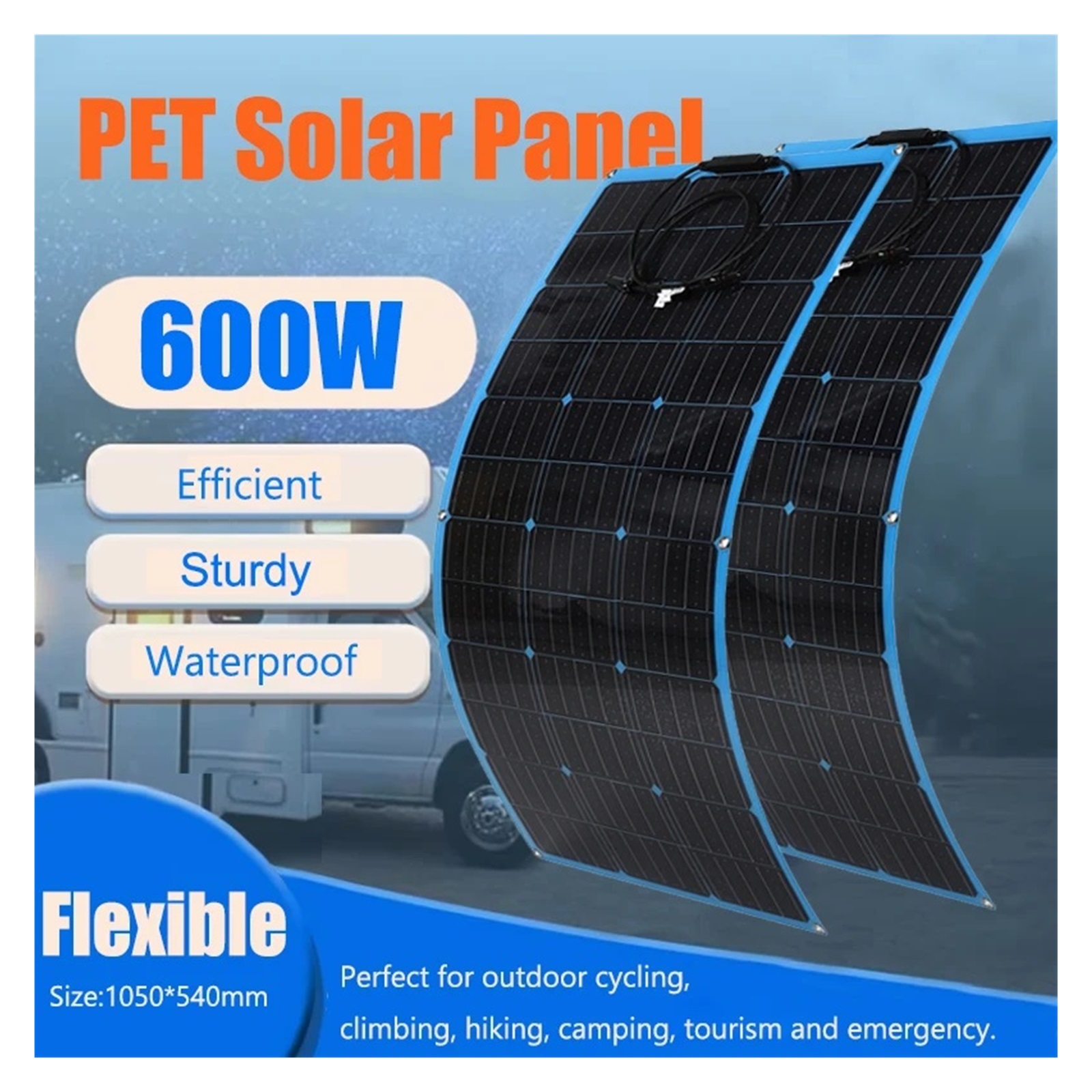 Solar panel 600W 300W Flexible Solar Panel Portable 18V Single Crystal Mobile power supply