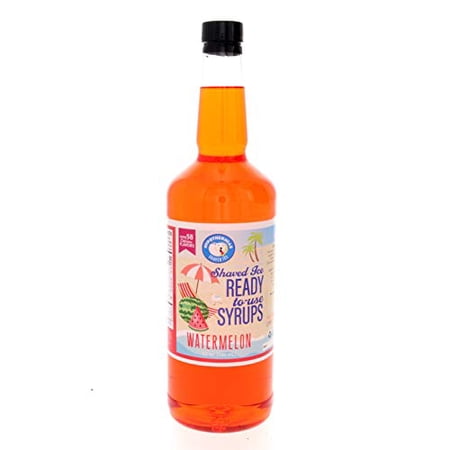 Watermelon Cone Syrup | shaved & slushie  flavor syrup for coffee cocktail flavors Made with 100% Pure Cane Sugar NO CORN SYRUP Ready to Use Quart - 32 Fl