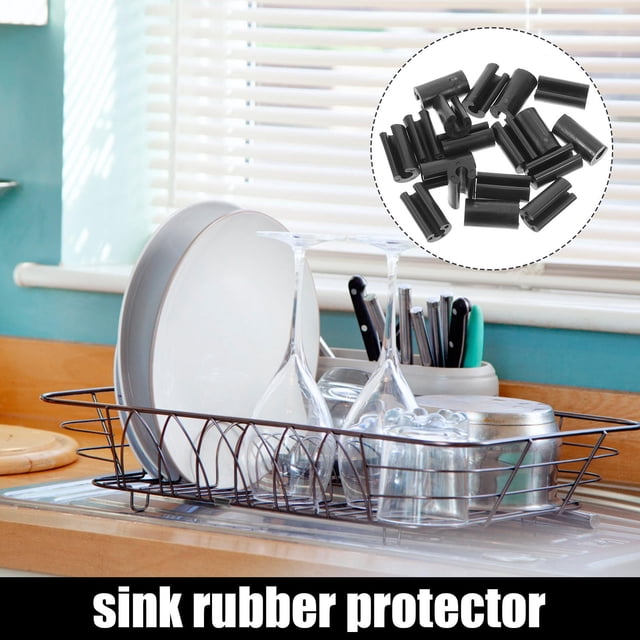 FOMIYES 50Ud Protectores Para Fregadero De Cocina Negro Con Material De Goma