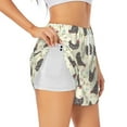 thumbnail image 2 of Bixox Women's Funny Chicken pattern 2 in 1 Running Shorts - Lightweight Athletic Workout Gym Yoga Shorts Liner with Pockets - Medium, 2 of 7