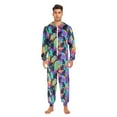 thumbnail image 6 of joogoo Gorillas Tie Dye Palm Unisex Adults Onesies Pajamas Jumpsuits L, 6 of 7