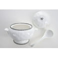 thumbnail image 5 of Pampa Bay Porcelain Soup Tureen and Ladle (White and Silver), 5 of 6