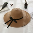 thumbnail image 6 of SPRING PARK Women Foldable Sun Hat Wide Brim Floppy Straw Beach Summer UV Protect Travel Cap Bow, 6 of 8