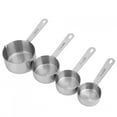 thumbnail image 3 of FLAMEEN Baking Measuring Cup,Stainless Steel Measuring Cup,4Pcs/set Stainless Steel Measuring Cups Spoons Tableware Kitchen Baking Tools, 3 of 8