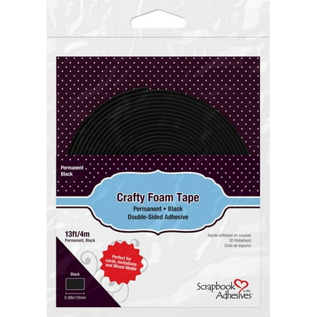 UPC: 0093616016190 | Scrapbook Adhesives Crafty Foam Tape Roll Black  .375 X13