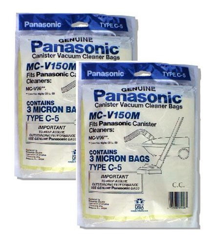 Panasonic C-5 Micron Filtration Vacuum Bags 2 pack 6 bags MC-V150M 