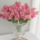 thumbnail image 1 of Ramos de seda de flores postizas de jacinto, tallos artificiales de jacinto en pack de 5 con plástico flexible para decoración, centros de mesa, bodas y arreglos florales caseros, 1 of 6