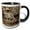 Black/White, variant on 3drose, Snow Leopard, Threatened Species, Native to Central and South Asia, 11oz Two-tone Green Mug