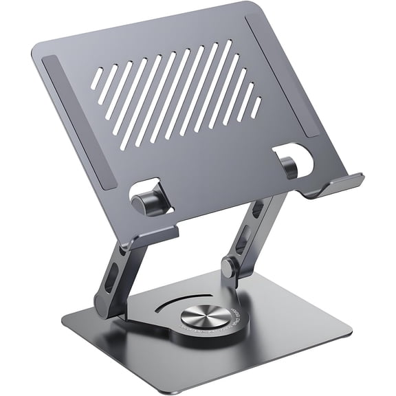360° Rotating Tablet Stand - Adjustable iPad Tablet Holder for Desk, Foldable iPad Swivel Stand for Home & Office