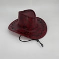 thumbnail image 5 of QASIEATN Everyday Wear Accessories for Men Classic Western Hat With Leather Solid Color Stylish Cowboy Hat Retro Sun Hat, 5 of 5