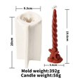 thumbnail image 1 of Molde de silicona para Vela, accesorio con forma de varilla larga en espiral, fácil de desmoldar, perfumado, columna giratoria, Papá Noel, alce, decoración navideña, 1 of 4