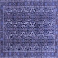thumbnail image 1 of Ahgly Company Machine Washable Indoor Square Persian Blue Traditional Area Rugs, 4' Square, 1 of 4
