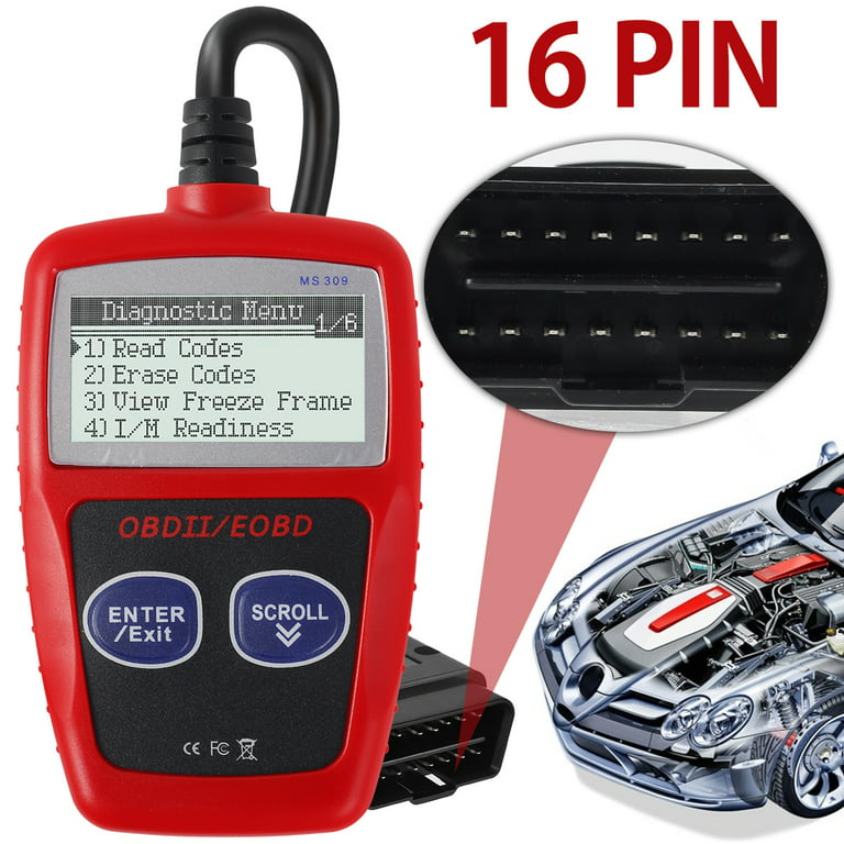Car Fault Code Reader I/M Readiness Accurate Engine Diagnostic Scanner  Multifunctional OBD2 Scanner Read and Erase Fault Code View Freeze Data CAN