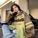 thumbnail image 2 of Chaquetas para mujer, estilo coreano, chaquetas de béisbol holgadas, sudaderas con capucha de retazos de cuero, cárdigans, abrigos vintage de manga larga, blusas para mujer, 2 of 5