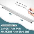 thumbnail image 4 of Magnetic Dry Erase Whiteboard - 46 x 33 Inch White Board - 4 x 3 Large Wall-Mounted Board with Silver Aluminum Frame, 1 Magnetic Eraser, 2 Pens, Deta, 4 of 9
