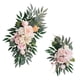 thumbnail image 3 of 2 piezas de guirnalda floral artificial para decoración de fondo, guirnalda de flores artificiales para boda rosa y naranja, 3 of 9