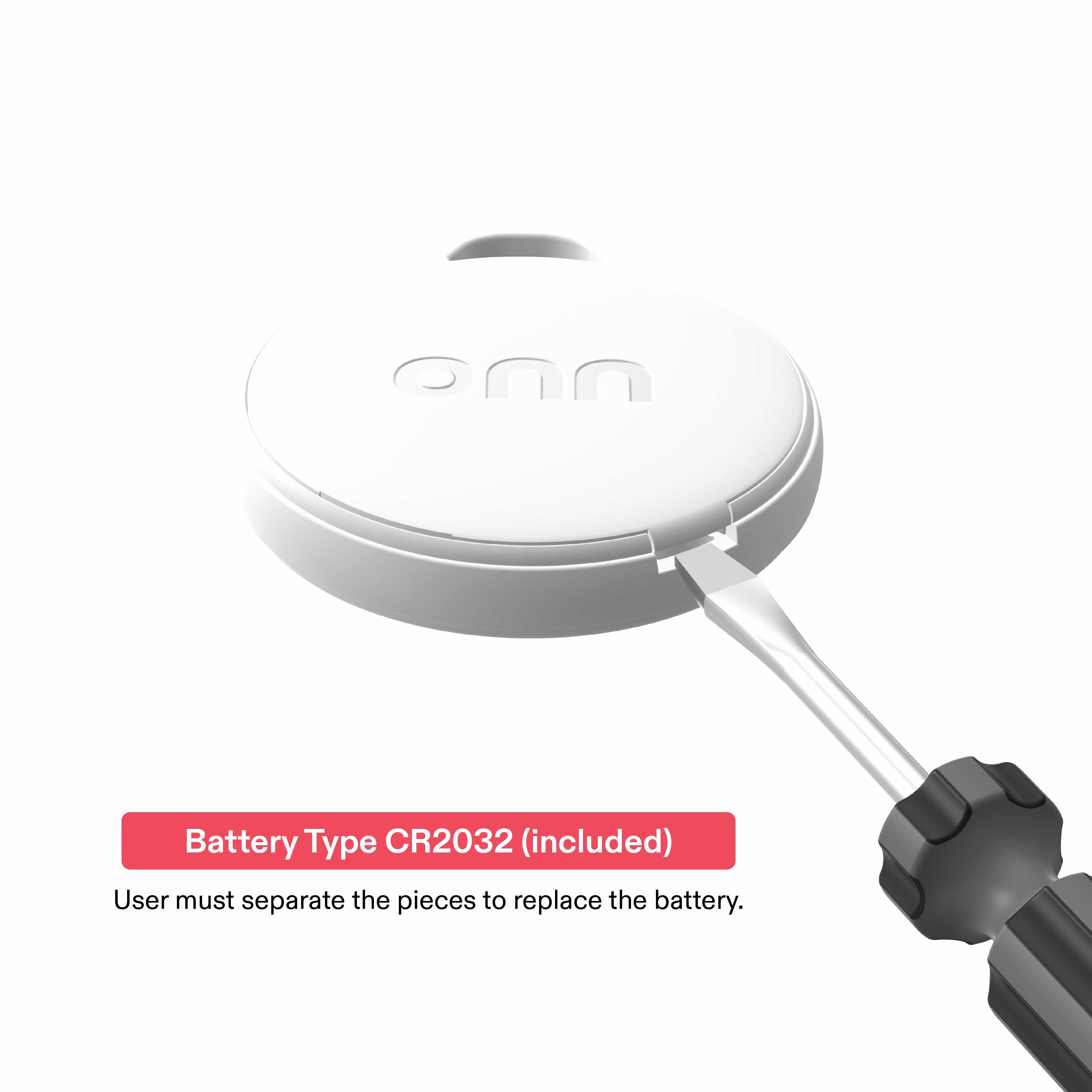 onn Item Locator, iOS / Android Compatible - White