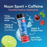 Nuun Sport +Caffeine Electrolyte Tablets for Proactive Hydration, Mixed Flavor, 4 - 10 Count Tubes