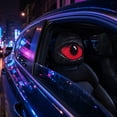 thumbnail image 6 of 2PCS Funny Horror Themed Headrest Covers Scary Covers for Cars Stretchy Seat Headrest Protector Funny Cover for Auto, Vehicle,Truck,SUV,Washable Elastic Fabric,Interior Accessories (Red Big Eye-6pcs), 6 of 9