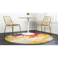 thumbnail image 6 of Unique Loom Round Abstract Modern Area Rugs, Beige, 6 of 6