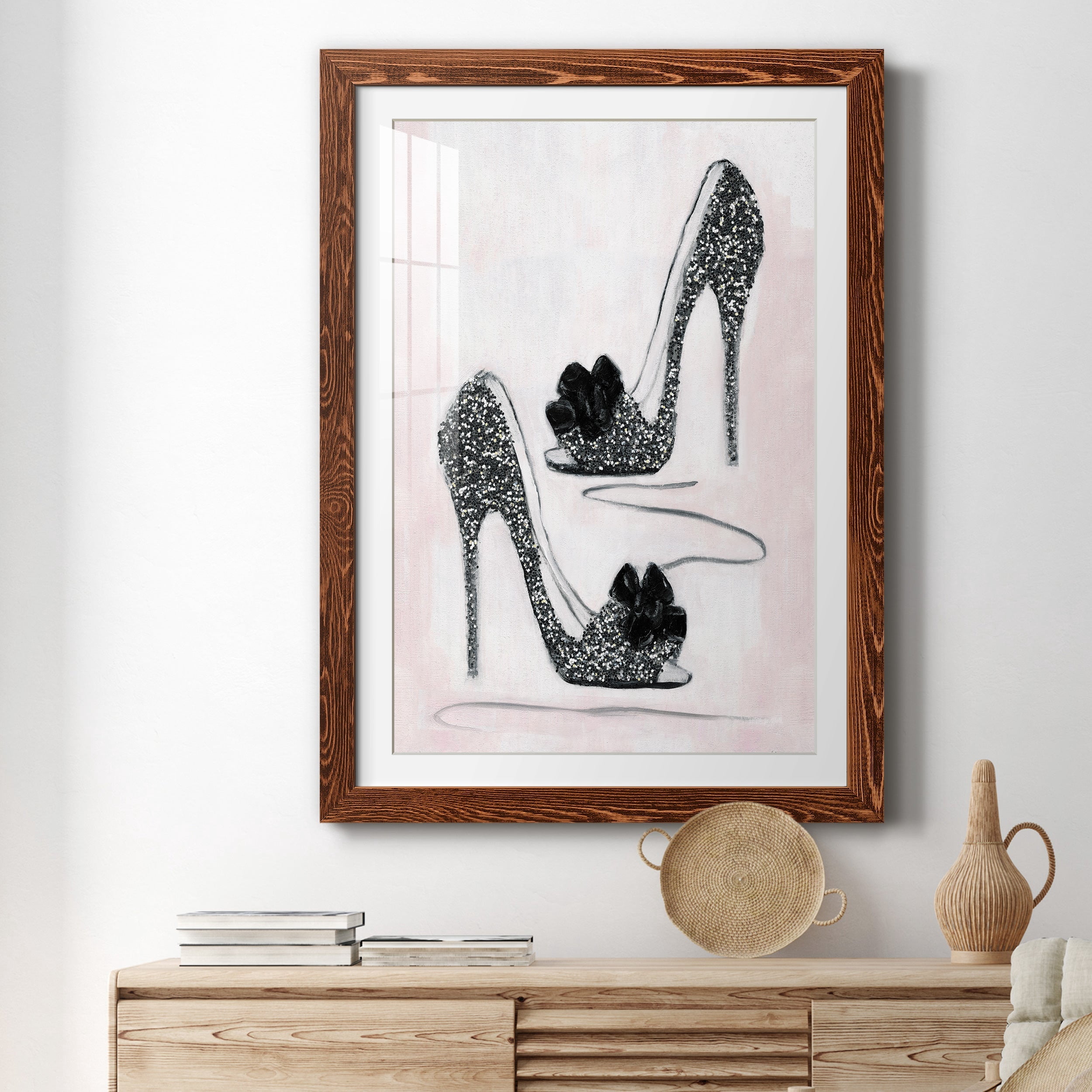 Shoes That Dazzle I - Premium Framed Print - Distressed Barnwood Frame - Ready to Hang