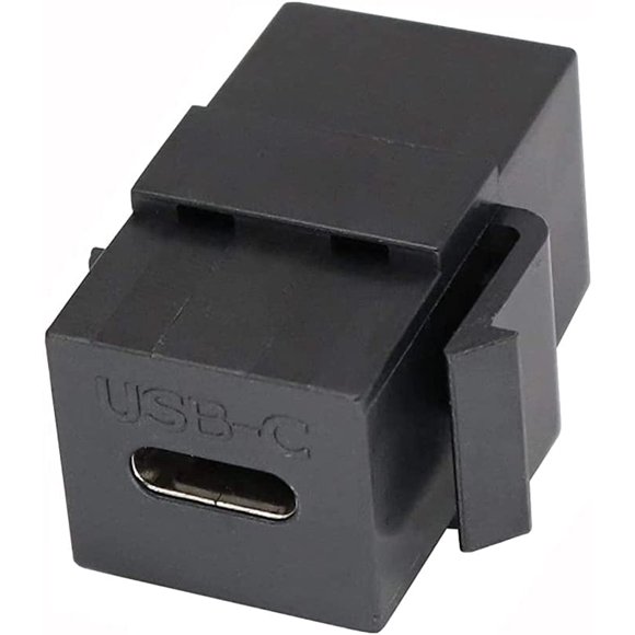 USB C Key Jack, Traodin USB 3.1 Type-C Connector Key Insert Female to Female, Coupler Type for Wall Plate
