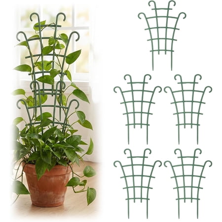 5 Pcs Trellis for Potted Plants Stackable Plant Trellis for Climbing Plants Indoor Small Plastic Support for Vine Ivy Hoya Houseplants Flower Plant Support