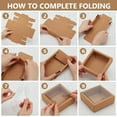 thumbnail image 4 of 20Pcs 3.3×3.3×1.3Inches Brown Square Paper Boxes with Clear PVC Window Paper Favor Treat Boxes for DIY Wedding Favor Festival Gift Chocolates Cookies Small Crafts, 4 of 6