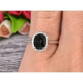thumbnail image 4 of 1.50 Carat Oval Cut Black Diamond Moissanite Engagement Ring Wedding Anniversary Gift On 10k White Gold, 4 of 5