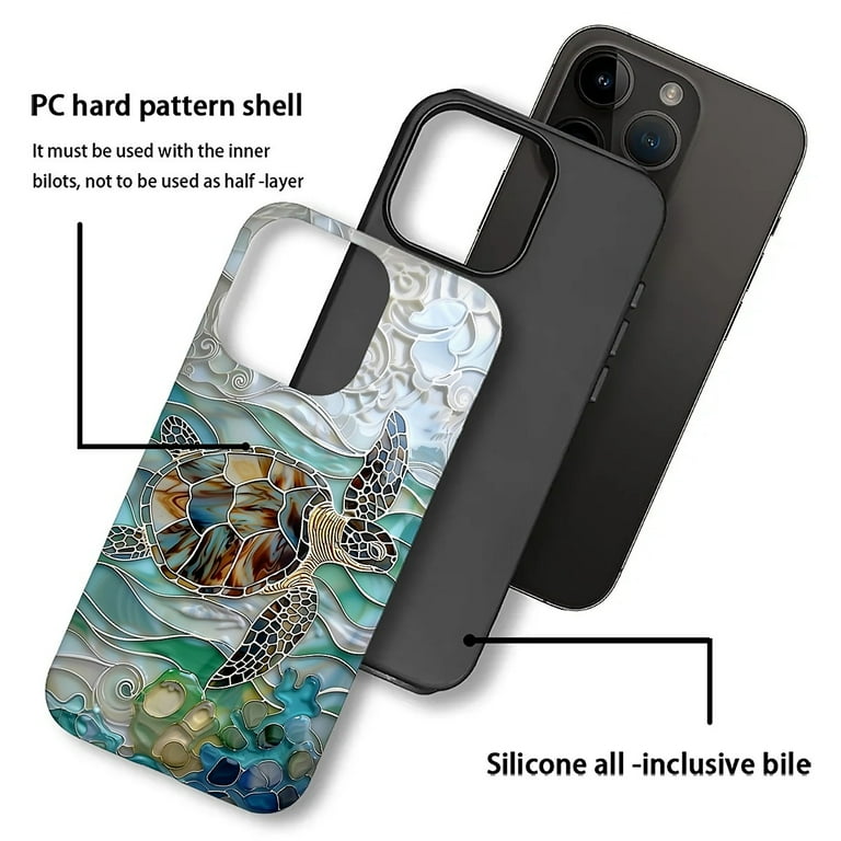 Punmada Compatible with iPhone 16 Pro Glossy Case For Girl Boy Full Body Protective Hard Shell Esthetics Pattern Stained Glass Sea Turtle Window Art - Walmart.com Punmada Compatible with iPhone 16 Pro Glossy Case For Girl Boy Full Body Protective Hard Shell Esthetics Pattern Stained Glass Sea Turtle Window Art - Walmart.com