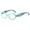 Blue, variant on Women Small Egg Designer Reading Glasses 2.50 Blue Spring Hinges Blue Light Blocking Readers +2.5