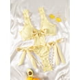 thumbnail image 6 of Top-kevin Bikini Sets for Women Two Piece Swimsuit Cute Ruffled Bathing Suit Wide Straps Low Rise High Cut Cheeky Bottom, 6 of 6