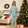 thumbnail image 5 of Gubotare Christmas Pajamas for Kids Boys Pajamas Set for Boys Girls Button Down Long Sleeve Sleepwear Lightweight Elastic Waist Pants Set Size 13-14 (Green,13-14 Years), 5 of 9