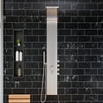 thumbnail image 3 of ALFI brand ABNP0836-BB 8" x 36" Brushed Black PVD Stainless Steel Vertical Triple Shelf Shower Niche, 3 of 9