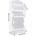 thumbnail image 7 of TFCFL 4-Layer Floor-Standing Magazine Rack Displays Magazine Rack Iron Newspaper Storage Rack Magazine Literature Rack for Bathroom, Living Room, Home Office Organization (White), 7 of 7