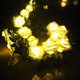 thumbnail image 3 of Cadena de luces LED de ratán rosa de 9,8 pies y 20 luces de flores de polietileno, perfectas para decoración navideña y coronas de bricolaje, 3 of 5
