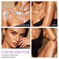 thumbnail image 6 of Julystar Body & Face Highlighter Powder, Sponge-Tip Loose Shimmer Powder, Multi-Use Glitter Highlight for Face, Collarbone & Body, 6 of 10