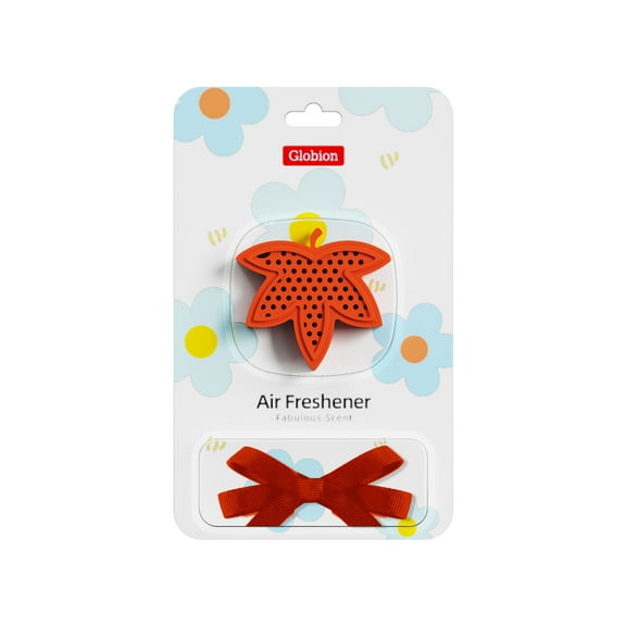 Globion Car Air Freshener Sandalwood Hanging Freshener,Maple shaped - red