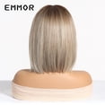 thumbnail image 5 of Spring Summer Hot Selling Natural Breathable Bangs Gradient Blonde Short Straight Hair Bob European and American Style Wig Full Head Hairstyle Wigs, 5 of 10