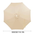 thumbnail image 3 of CQCYD Patio Umbrella Replacement Canopy , 8 Ribs Banana Umbrella Cover, Outdoor Waterproof Sun Shade Fabric, Weather Protection Top for Backyard Garden and Poolside, 3 of 6
