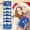 A_Blue, variant on Christmas Money Holder, 6-Slot Accordion Fold-Out Cash Gift Card with Matching Ribbon Envelope, Royal Blue Holiday Design, bldnkj